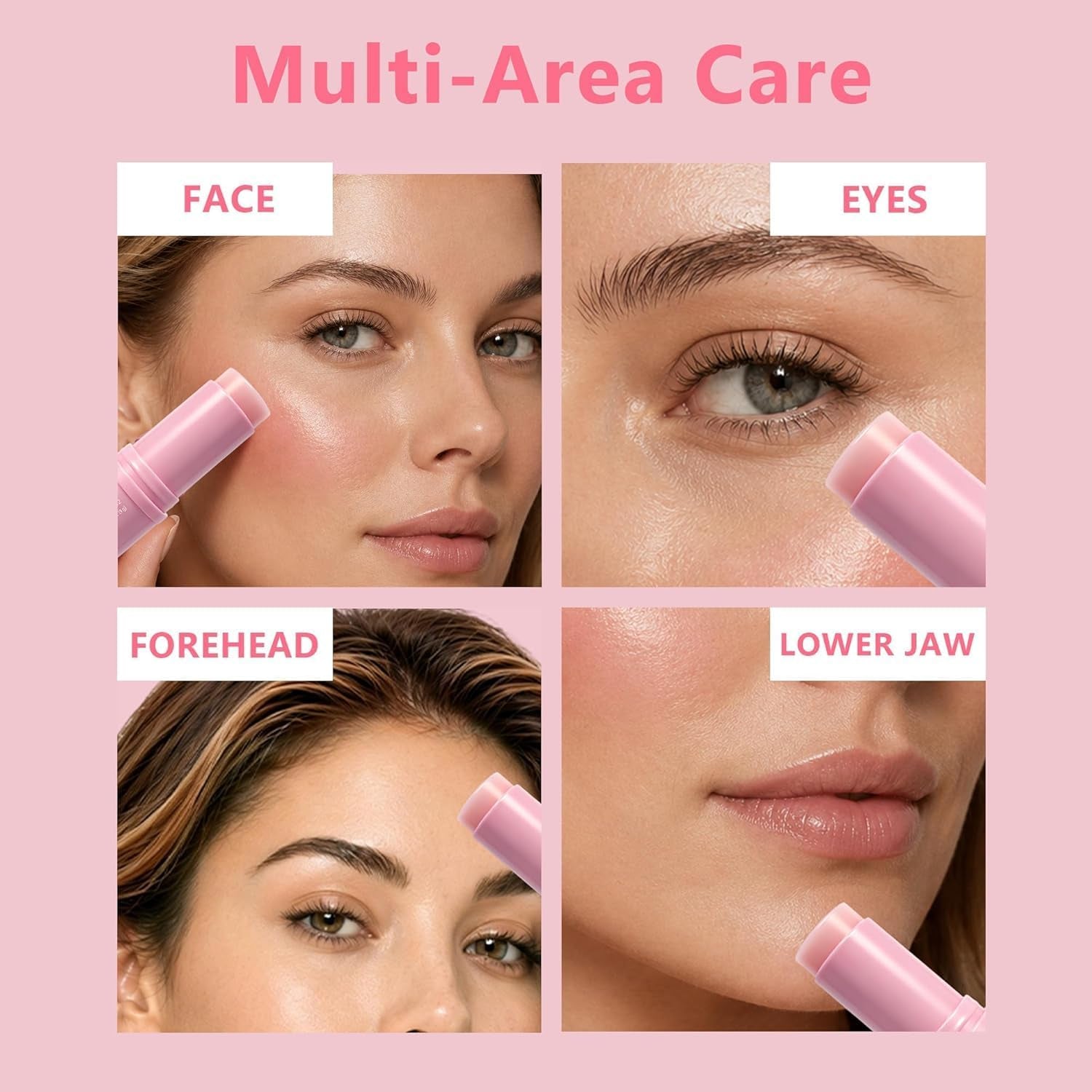 PDRN Pink Collagen Volume Multi Balm Stick - Volufiline, PDRN, NAD, Collagen, Face & Body Balm for Under-Eyes, Neck, Forehead, Smile Lines, Lips, Plumping, Radiance, Line Care (1PC)